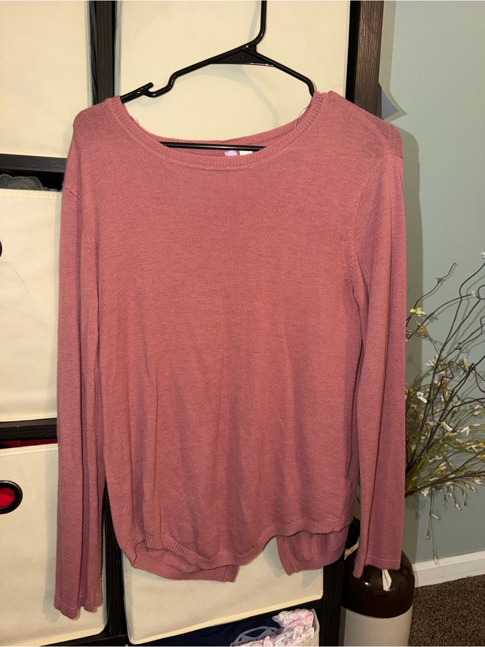 Alya Dusty Rose Long Sleeve Knit Top